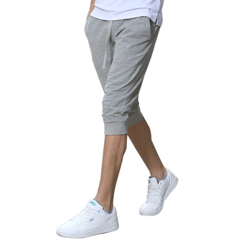 Summer Men'S Casual Sports Shorts-Pants Pure Color Cotton Thin Breeches - MRSLM
