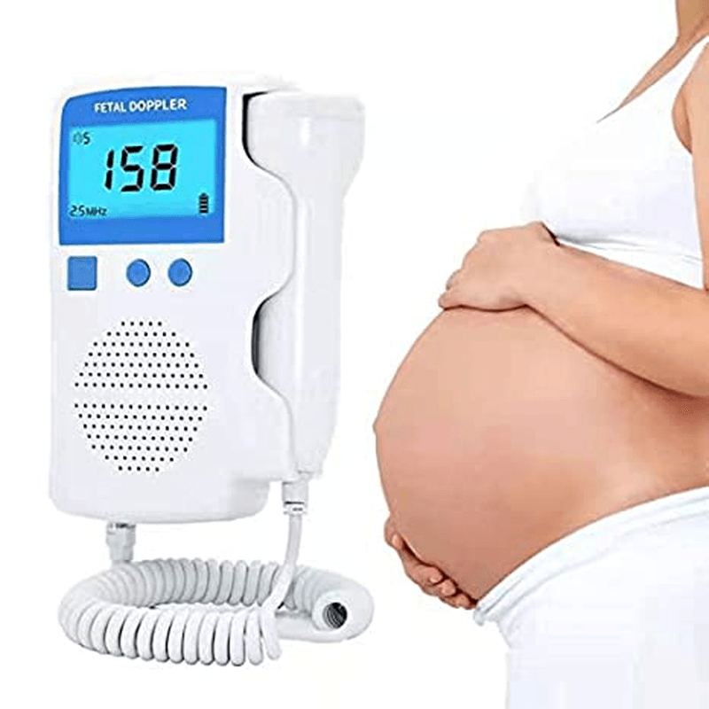 Doppler Fetal Heart Rate Monitor Baby Heartbeat Detector Health Prenatal Probe Intelligent Dynamic Monitoringor for Pregnɑncy Gifts for First Time Moms - MRSLM