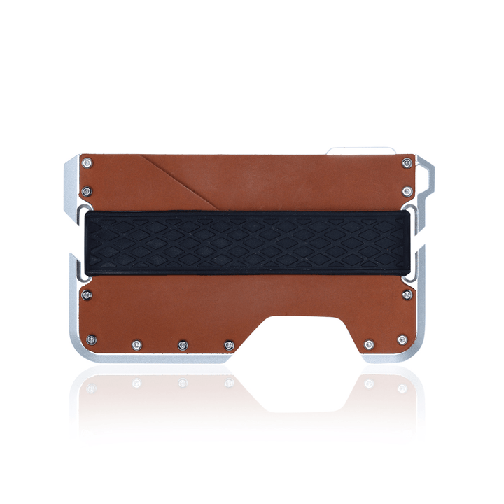 Ipree® RFID Genuine Real Leather Aluminium Alloy Credit Bank Card Case Holder Metal Bottle Opener - MRSLM