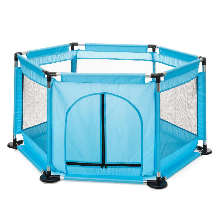 50Inch 6 Sided Baby Toddler Playpen Playinghouse for under 3 Years Old Interactive Kids Children Learning Playing Room with Safety Gate - MRSLM