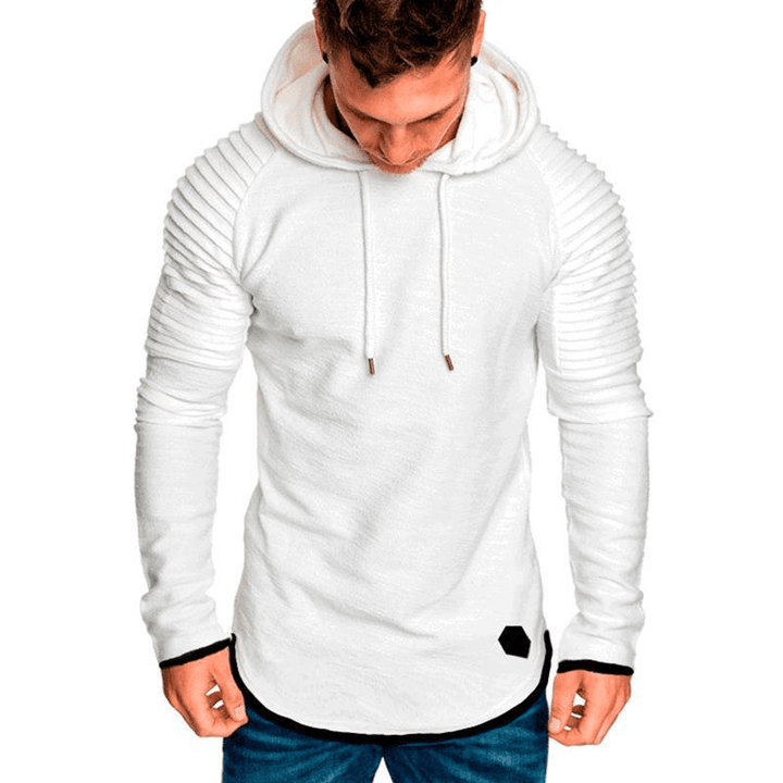 Men'Srround Neck Slim Hooded Long Sleeves - MRSLM