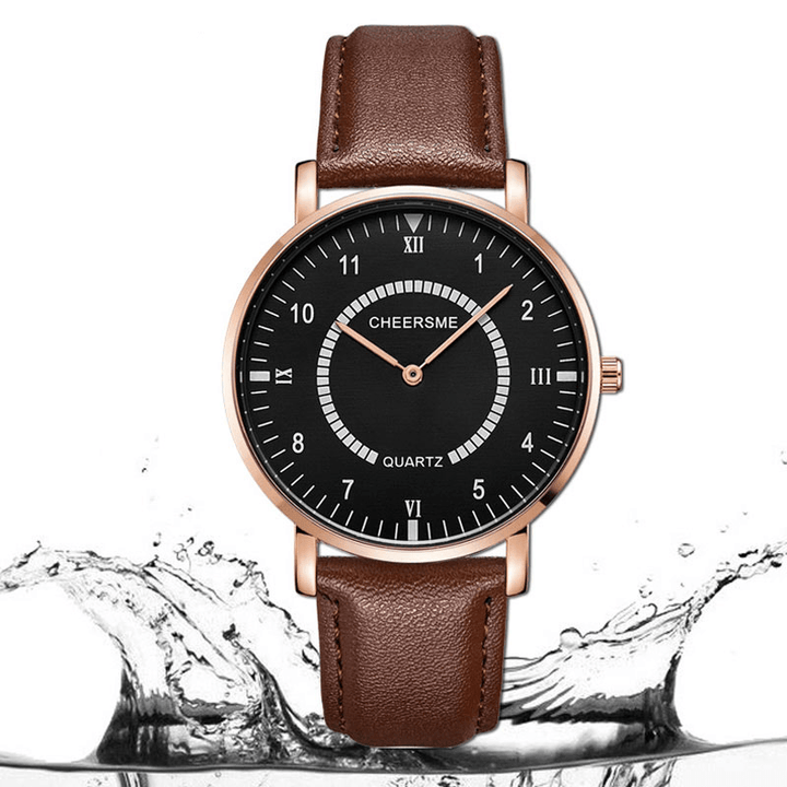 CHEERMES 253 Waterproof Men Wrist Watch Casual Style Ultra-Thin Design Quartz Watches - MRSLM