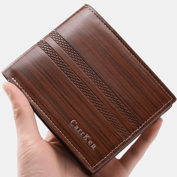 Men Faux Leather Fashion Wallet Card Holder - MRSLM