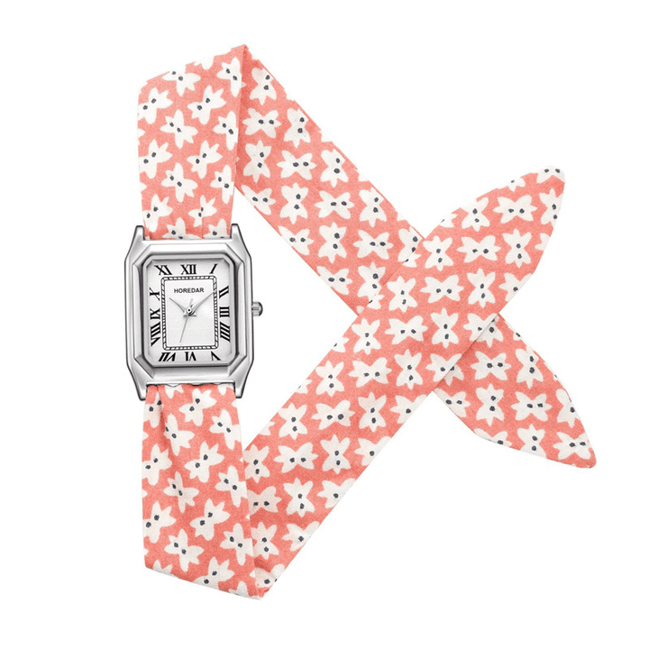 Retro Floral Strap Ladies Wrist Watch Gift Quartz Movement Watches - MRSLM