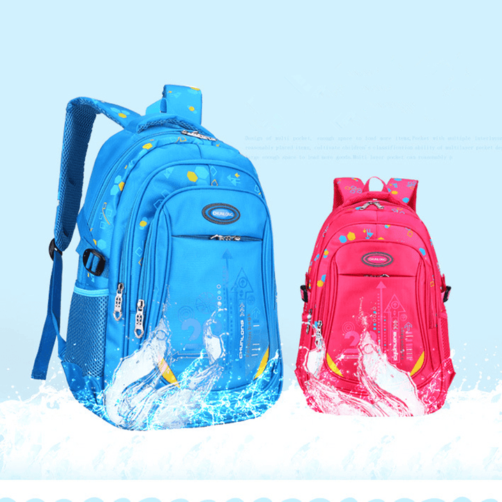 Nylon Large Waterproof Backpack Children School Bag for Middle Primary School Student - MRSLM
