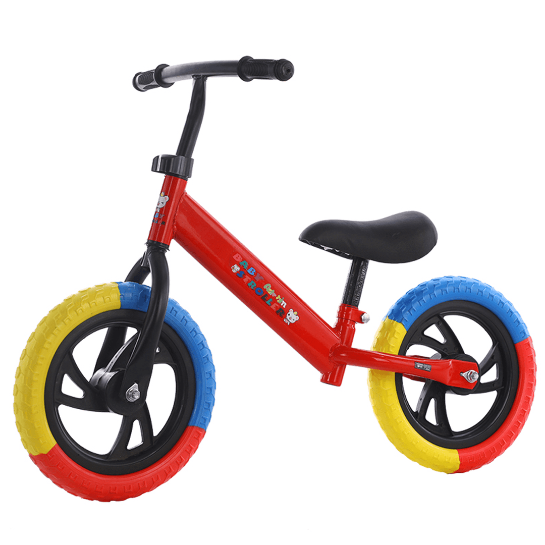 12'' Kids Balance Bike Baby No-Pedal Adjustable Toddler Riding Walking Learning Scooter for 2-7 Years Old - MRSLM