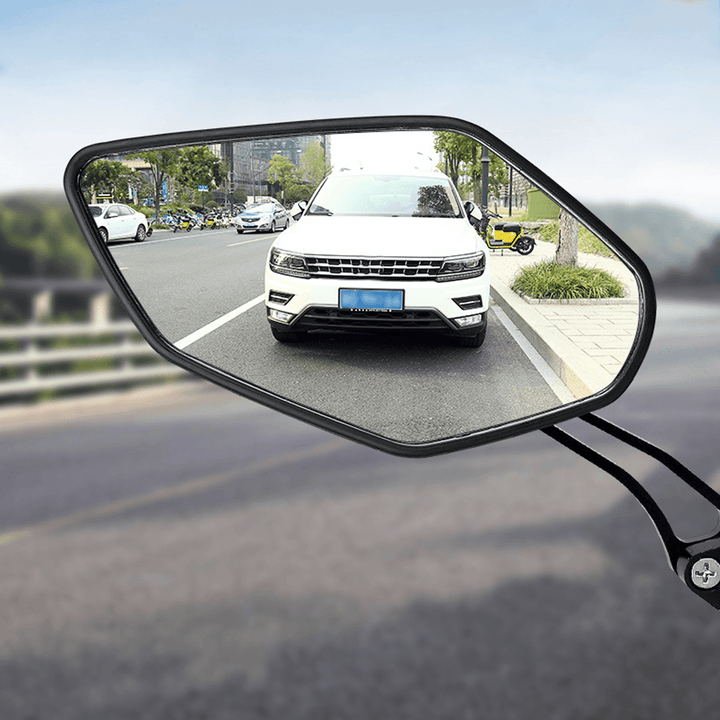 1 Pair E-Bike Rear-View Mirror Clear Wide Range Reflector Adjustable Universal Mirror Electric Bicycle Accessories - MRSLM
