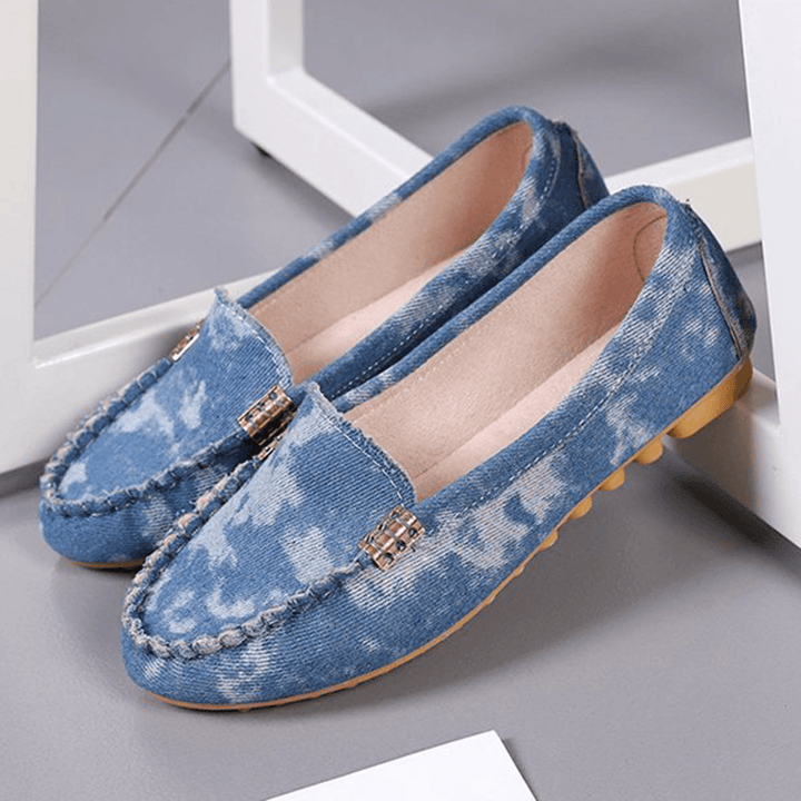 Women Stricing Non Slip Soft Sole Casual Slip on Loafers - MRSLM