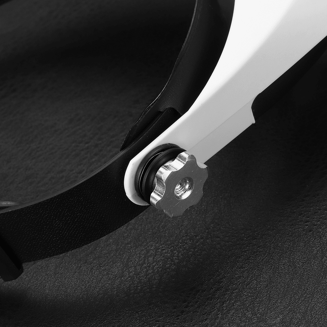 Head-Mounted Magnifying Glass Headband Loupe LED Lamp Light Jeweler Magnifier - MRSLM