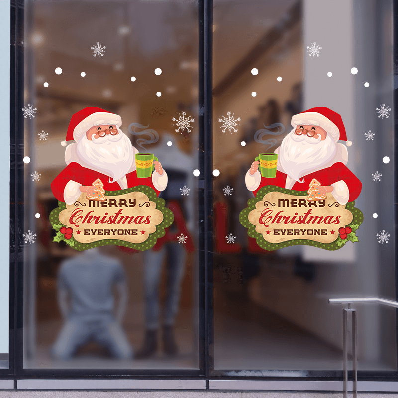 Miico XL505 Christmas Sticker Home Decoration Sticker Window and Wall Sticker Shop Decorative Stickers - MRSLM
