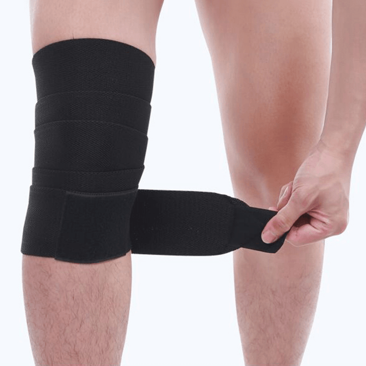 Men Women 1 Piece Sports Fitness Elastic Knee Pad Stripe Wide Brim Elbow Pad - MRSLM