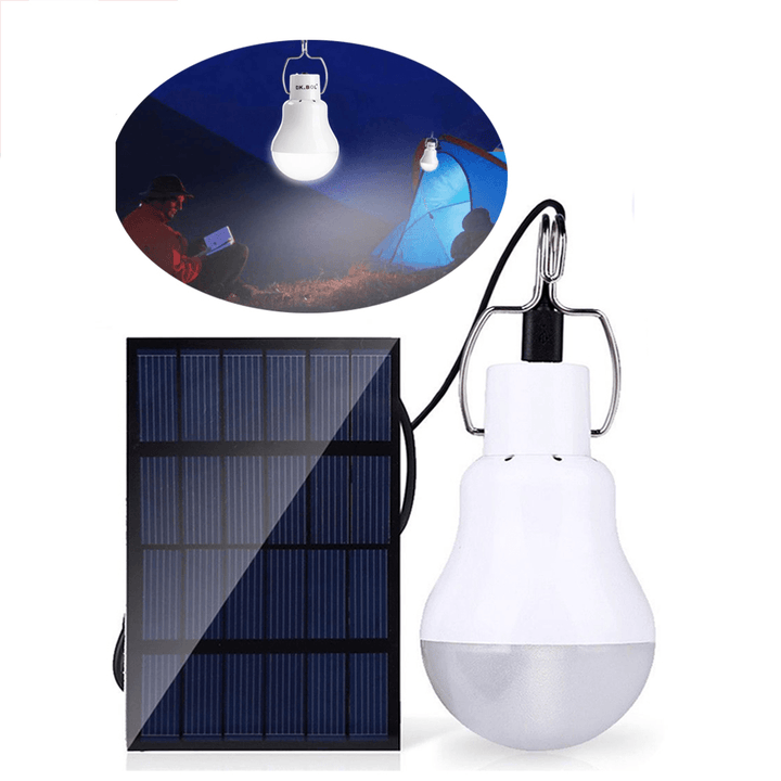 130LM Solar Powered Led Light Bulb with Remote Control Super Bright Spotlight Portable Outdoor Camping Tent Fishing Lamp - MRSLM