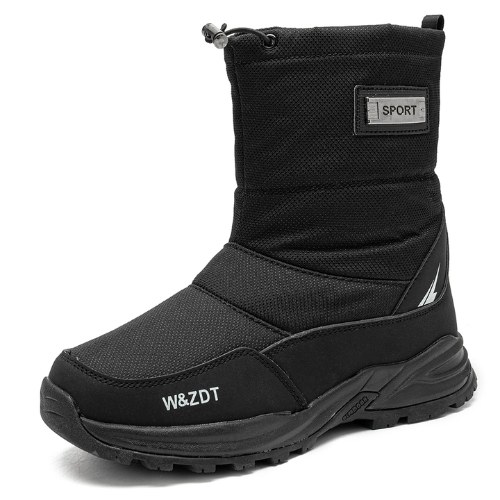 Men Waterproof Slip Resistant plus Velvet Thicken Warm Winter Outdoor Snow Boots - MRSLM