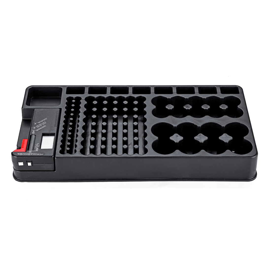 98 Grids Battery Tester Storage Organizer Holder Box 9V Digital Batteries Boxes - MRSLM
