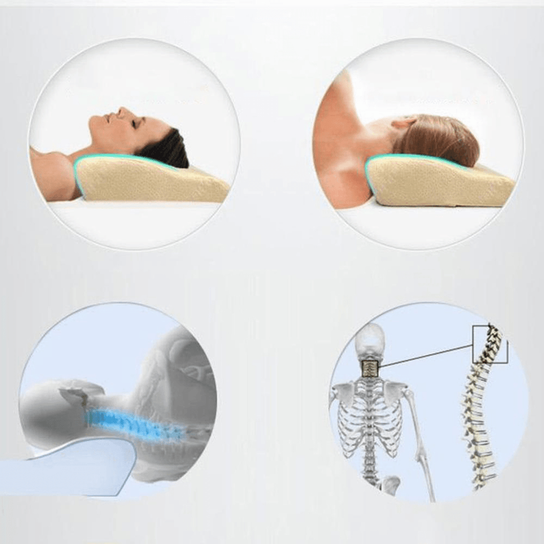 Memory Foam Pillow Butterfly Shaped Bedding Head Neck Support Orthopedic - MRSLM