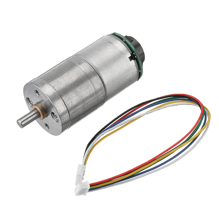 Machifit 12V GM25-310 30/70/100/500Rpm DC Encoder Gear Motor Metal Speed Reduction Motor with Cable - MRSLM