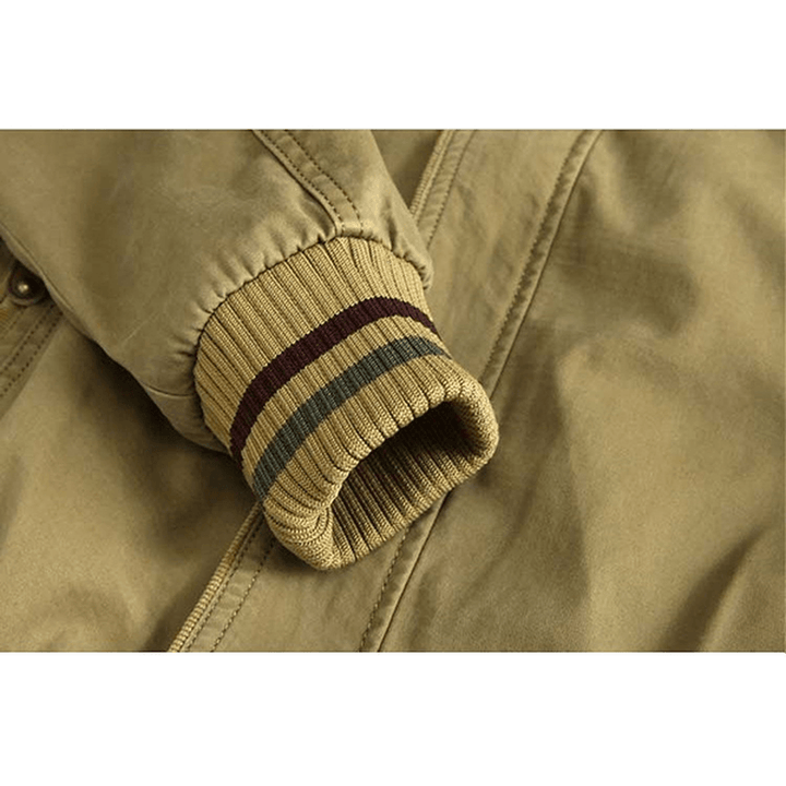 Autumn Size L-5XL 100% Cotton Stand Collar Business Jackets - MRSLM