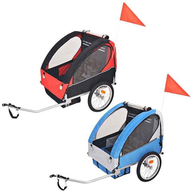 BIKIGHT 2-In-1 Children'S Bicycle Trailer Push Car Foldable Light Outdoor Travel Children Baby Car Children'S Gifts - MRSLM