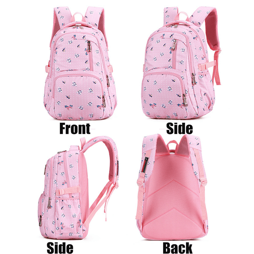 Women Large Capacity Waterproof Light Weight Backpack Student Shoulder Bag Rucksack School Bag - MRSLM