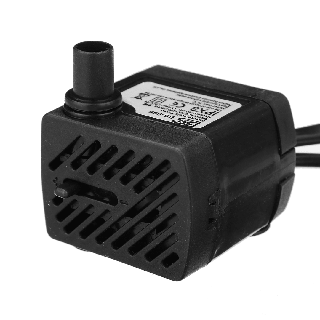 3/4/10/16W Illuminated Small Water Pump Fish Tank Submersible Pump with Colorful Lamp for Aquarium Fountain Garden Pond - MRSLM