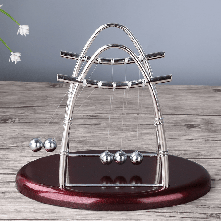 Arc-Shaped Cradle Balance Ball Pendulum Perpetual Motion Instrument Science Toy for Stress Reliever - MRSLM