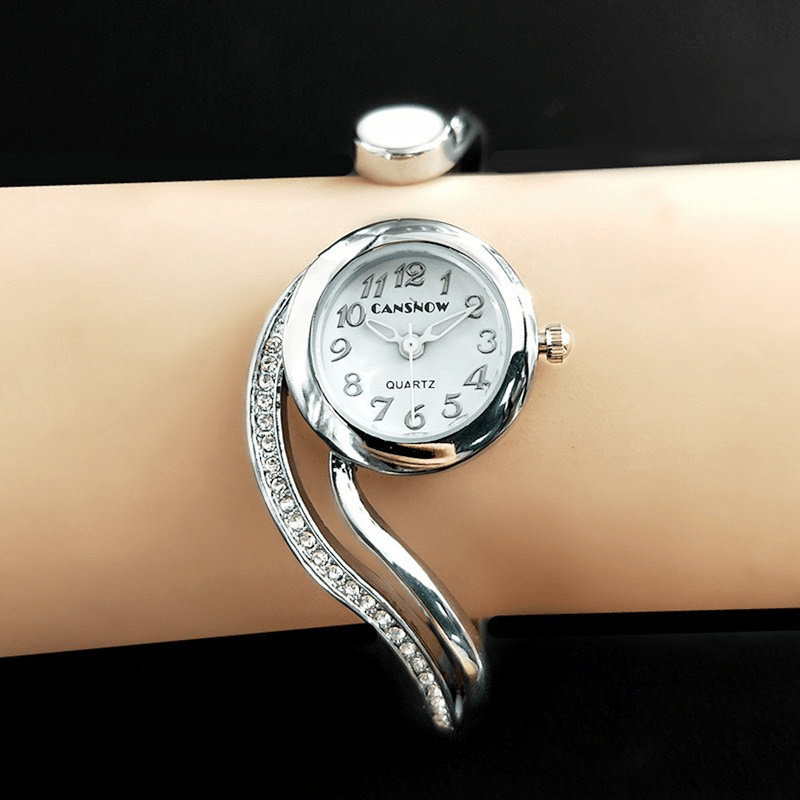 CANSNOW Casual Style Irregular Ladies Bracelet Watch Crystal Quartz Watches - MRSLM