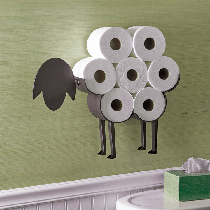 Toilet Paper Roil Holder Wall Mount Paper Storage Stand Toilet Holder Stand Tissue Rollpaper Rack - MRSLM