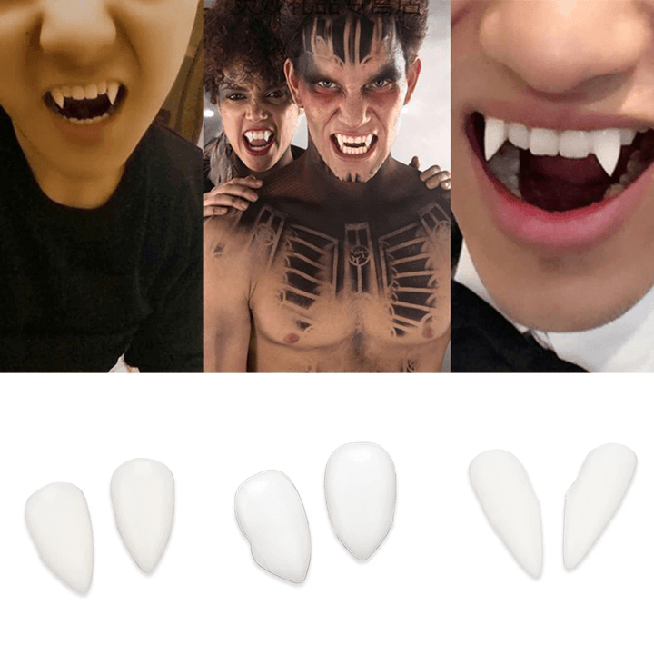 Halloween Costume Dentures Props Vampire Teeth Fangs Masquerade DIY Environmentally Friendly Resin Prop for Party - MRSLM