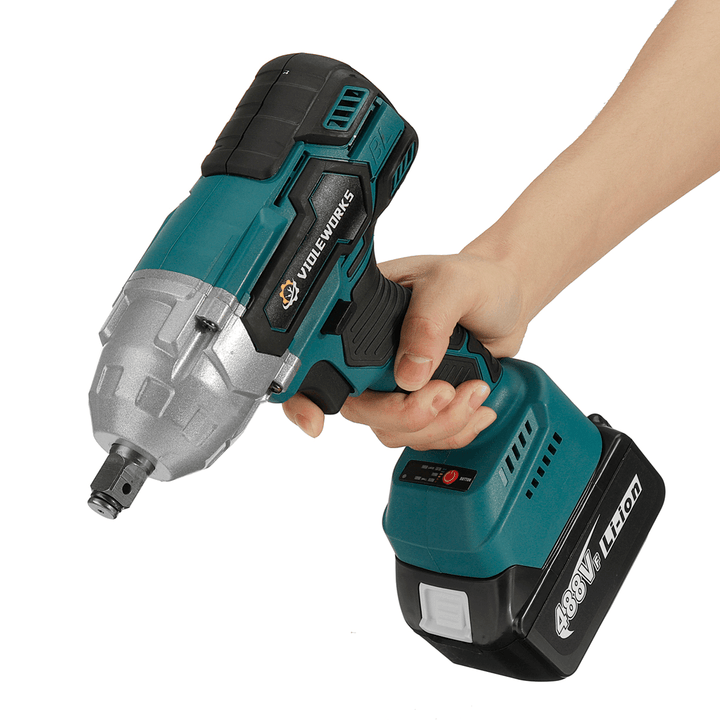 VIOLEWORKS 488VF 2000W High Torque Brushless Cordless Electric Impact Wrench Electric Air Impact Wrench Tool Fit Makita - MRSLM