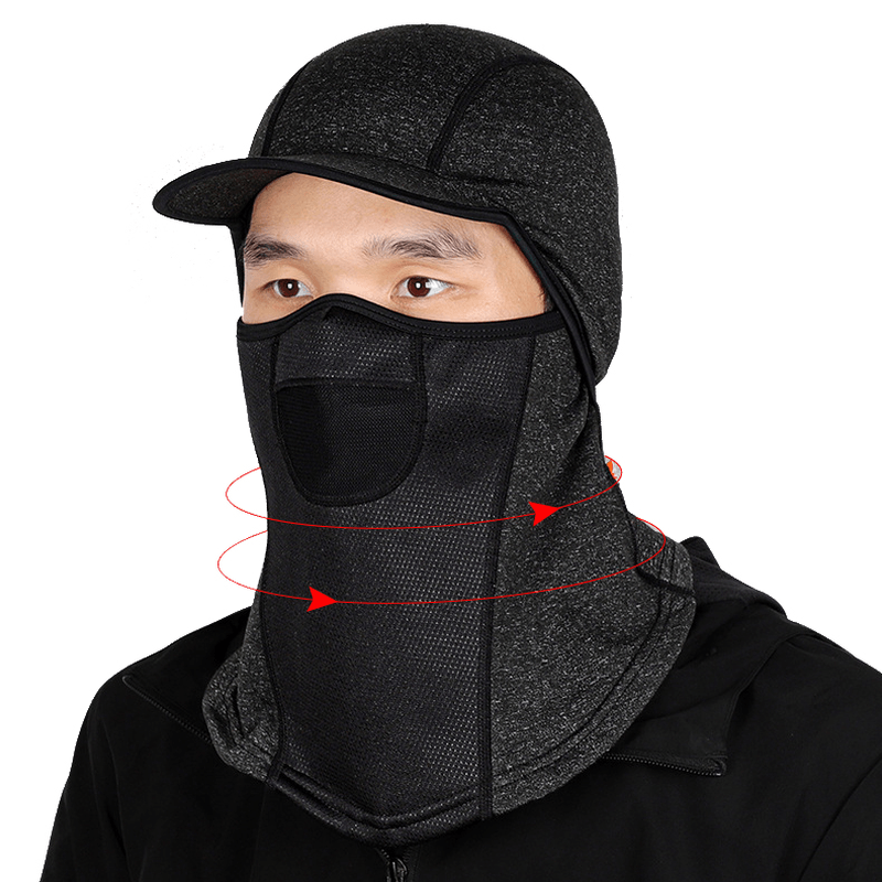 WEST BIKING Winter Cycling Mask Fleece Head Cover Full Face Warm Windproof Neck Cover for Winter Sport - MRSLM