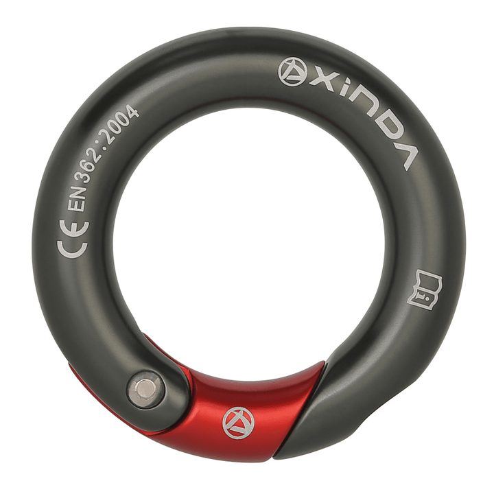 XINDA Outdoor 23KN Openable Connecting Ring 7075 Aluminium Multi Uniform Force Directional Gated Ring for Climbing - MRSLM