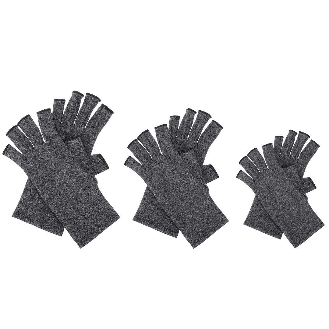 Anti Slip Compression Arthritis Gloves for Arthritis Pain Relief Rheumatoid Osteoarthritis and Carpal Tunnel Fingerless Gloves for Typing and Daily Work - MRSLM
