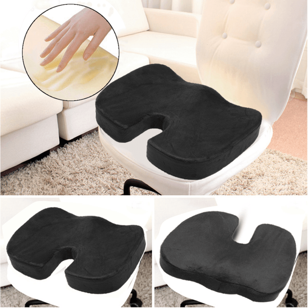 Office Chair Seat Cushion Car Seat Pillow Tailbone Memory Foam Soft Support - MRSLM