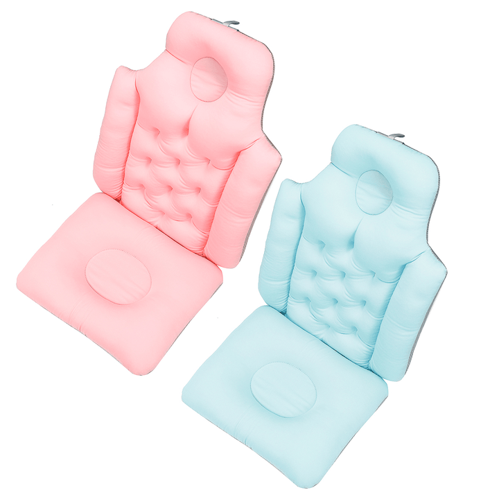 Adult Folding Bathtub Cushion Washable SPA Head Rest Pillow Baby Bathing Pad Bathtub Cushion Set - MRSLM
