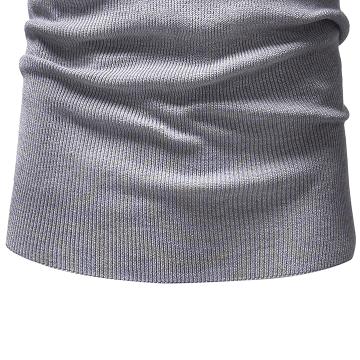 Mens Pleated Sleeve Casual Knitted Sweaters - MRSLM