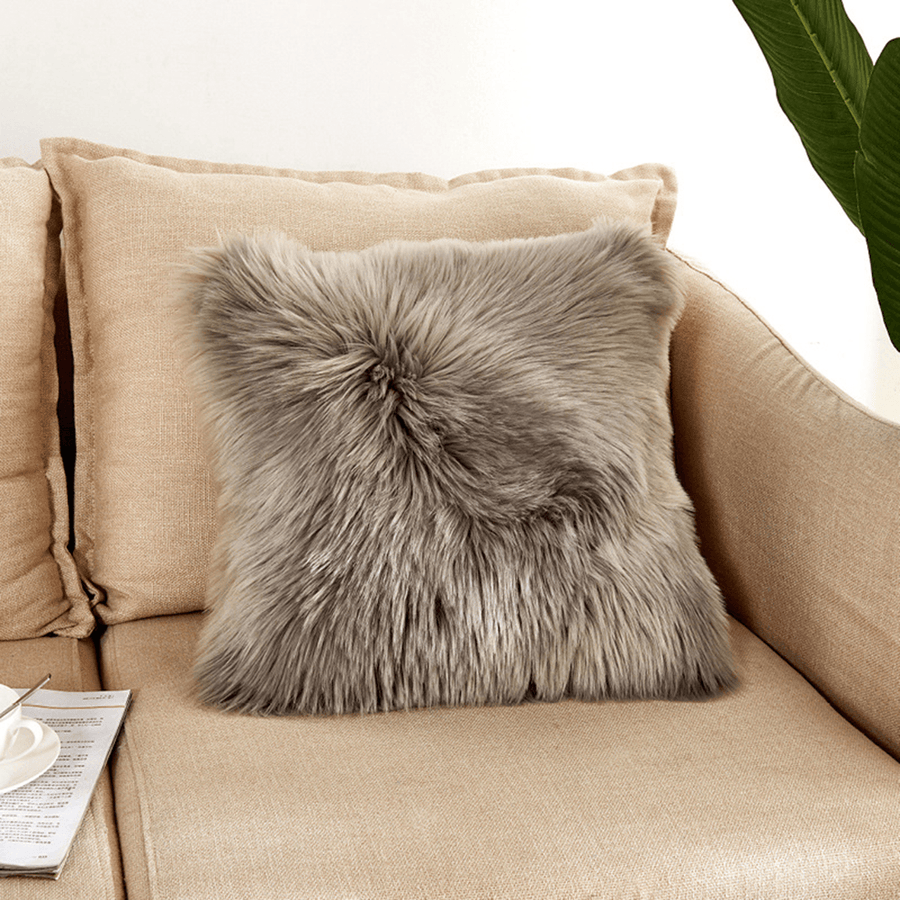 40*40Cm Fluffy Plush Soft Sofa Chair Pillow Case Cushion Cover - MRSLM