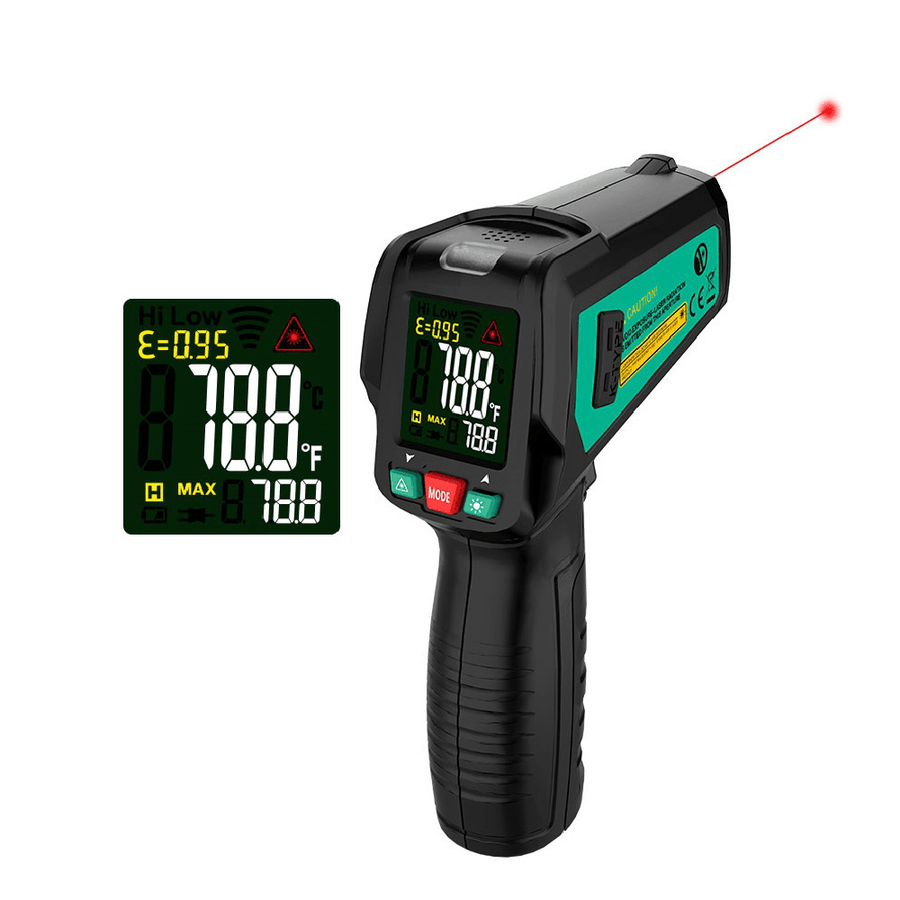 FUYI -50~580℃ Non-Contact Infrared Digital Thermometer Laser Handheld IR Temperature Meter with K Type Thermocouple - MRSLM