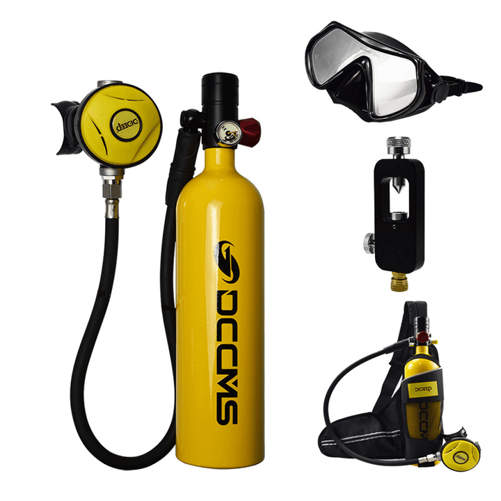 DCCMS 6Pcs/Set 1L Mini Scuba Diving Oxygen Tank Divers Leisure Spare Oxygen Portable Equipment - MRSLM