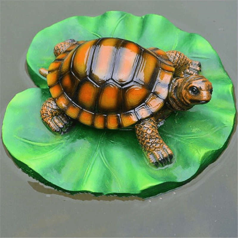 Floating Pond Decor Outdoor Simulation Resin Cute Swimming Pool Lawn Cute Turtle Decorations Ornament Garden Art in Water - MRSLM