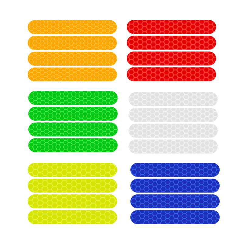 4 Pcs 13X85Mm Electric Scooter Reflective Sticker Decoration Warning Driving Safety Accessories for Ninebot Max G30 Electric Scooter - MRSLM