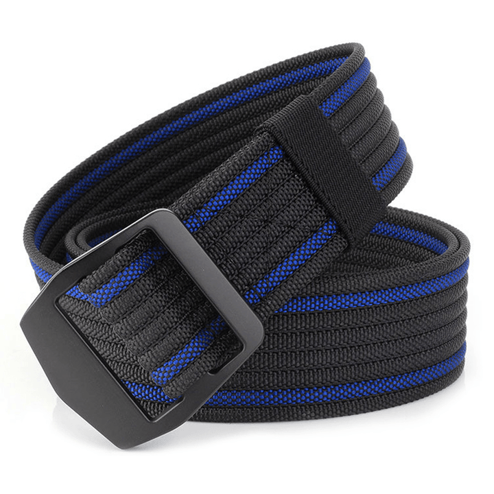 120CM Mens Stretch Braided Elastic Weave Nylon Military Belts Outdoor Sport Tactical Belt - MRSLM