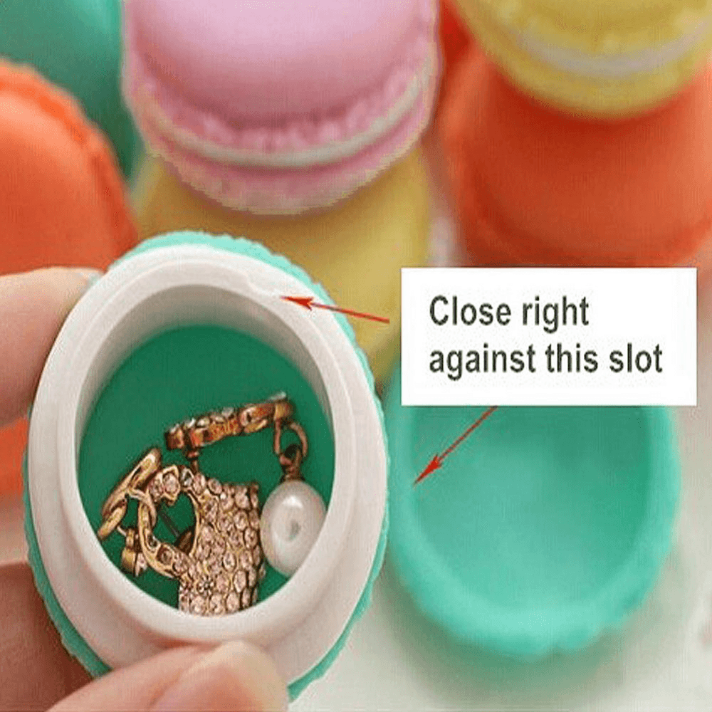 Cute Candy Color Macaron Mini Birthday Gift Box Waterproof Storage Jewelry Rings Pill Box - MRSLM