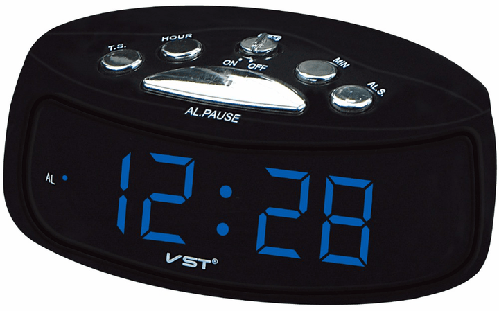 VST ST-9 EU Plug AC Power Desktop Led Digital Alarm Clock with Blue Red Green Backlight - MRSLM