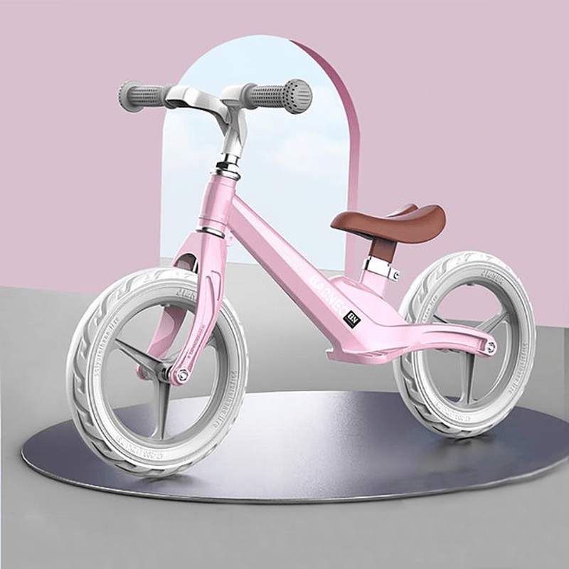 12Inch Children Bike Ultralight Two Wheel Balance Bike Baby Walker Adjustable Height Toddler for 2-6 Years Old Girls Boys - MRSLM