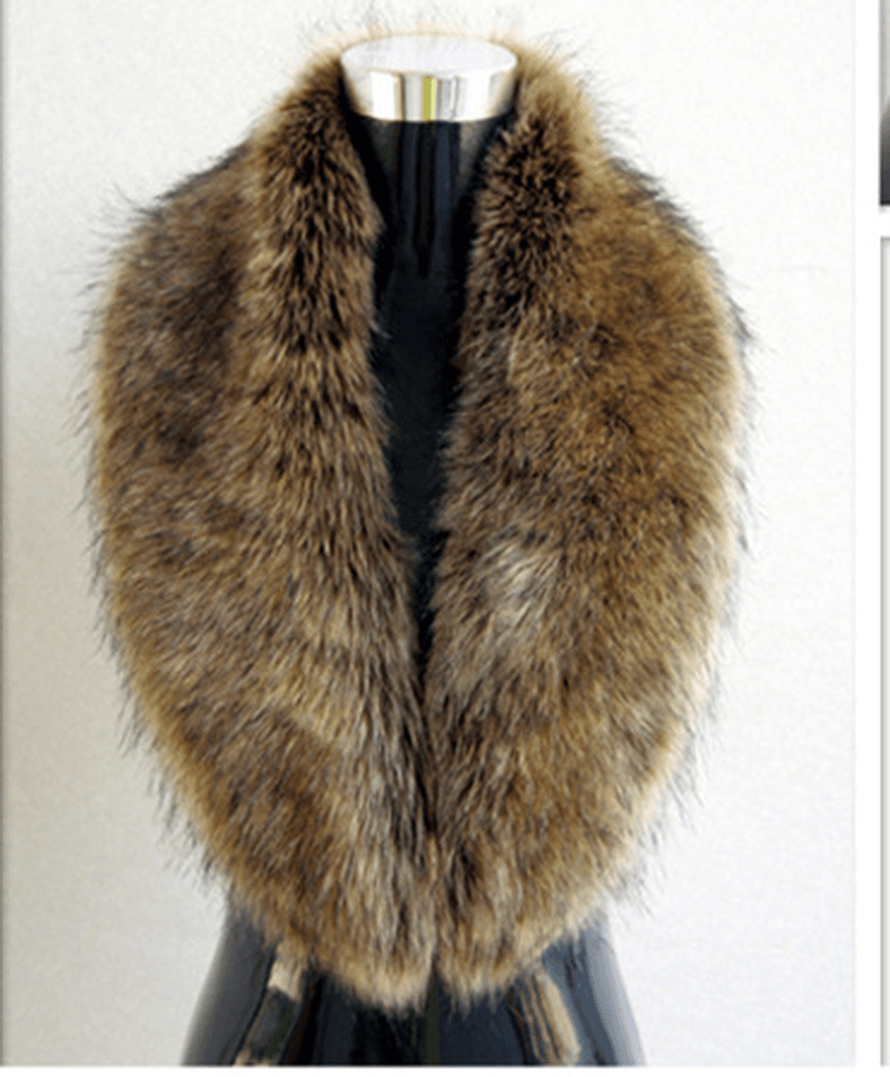Ladies Shawl Warmth Thickened Faux Fur Scarf - MRSLM