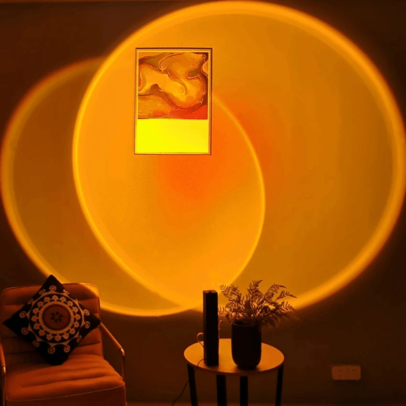 Replaceable Lens Sunset Lamp Nordic Indoor Lighting LED Floor Lamp Living Room Bedroom Atmosphere Decoration Floor Lights Standing Lamp Lens for Home - MRSLM