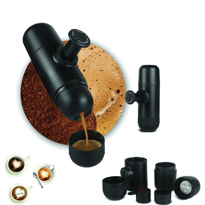 KC-COFF20 Portable Manual Coffee Maker Hand Espresso Maker Mini Coffee Machine Coffee Pot Outd - MRSLM
