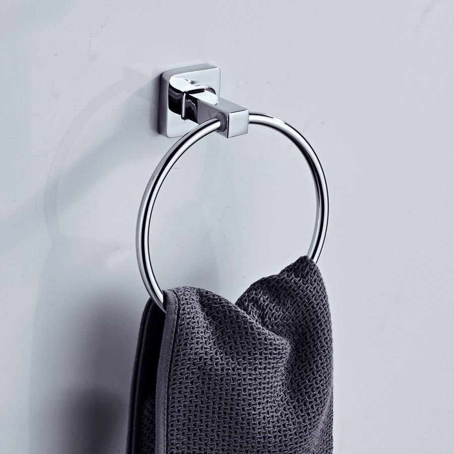 Stainless Steel Paper Tissue Holder Rack Hanger Towel Ring Wall Mounted Shelf - MRSLM