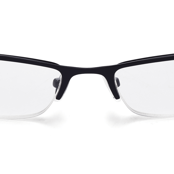 Men Women Retro round Half-Frame Readers Reading Glasses Stylish Computer Glasses with Case - MRSLM