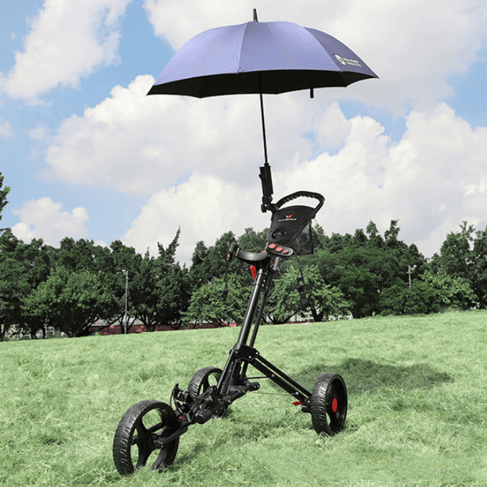 KALOAD 3 Wheels Golf Trolley Folding Pull Cart Golf Push Outdoor Sport Golf Cart Bag Carrier Golf Accessories - MRSLM
